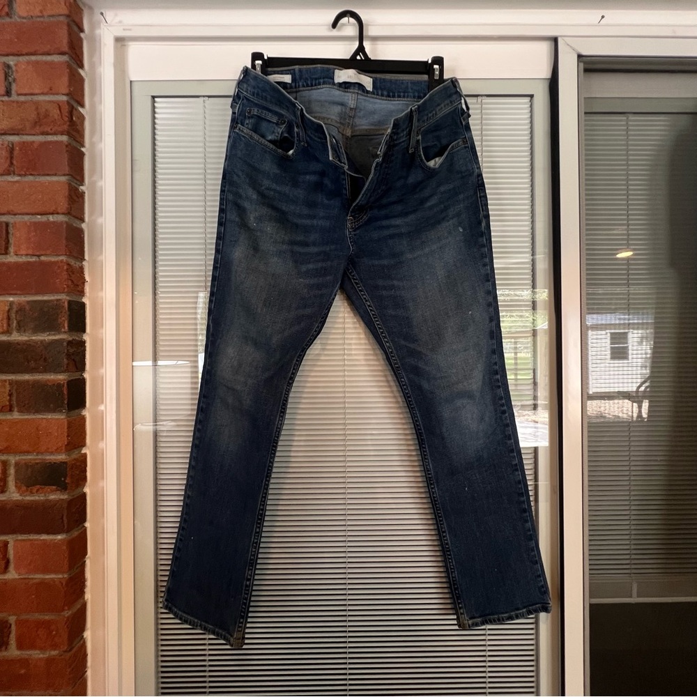 Hollister Blue Slim Straight Jeans Classic Denim Style
